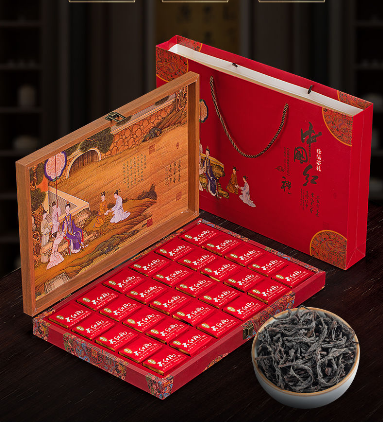 [HCM]set quà tặng trà đại hồng bào hộp gỗ