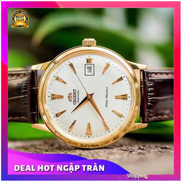 { RẺ VÔ ĐỐI }{ BẢO TÍN ĐỒNG HỒ SHOP SỊN LAZADA } Đồng Hồ Orient Bambino Số Cọc Vàng Trắng Chống Sôc Automatic  { bán buôn sk orient seiko patek }
