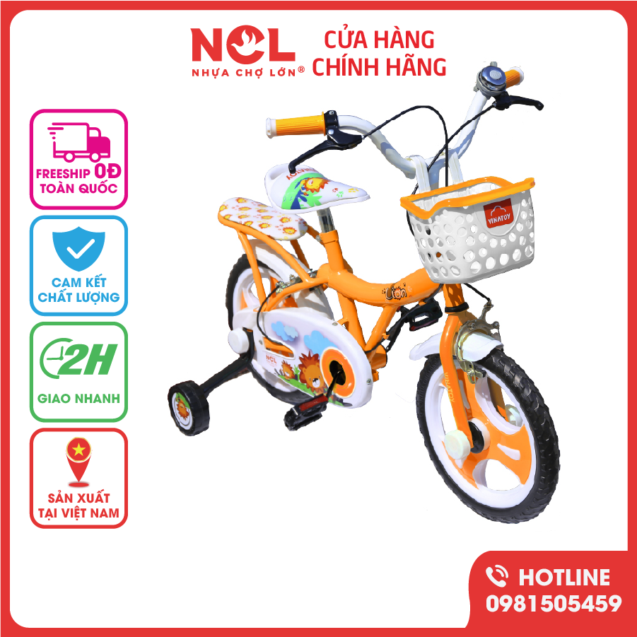 Xe Đạp Trẻ Em Nhựa Chợ Lớn 14 inch K102 Dành Cho Bé Từ 3 - 4 Tuổi - M1791-X2B