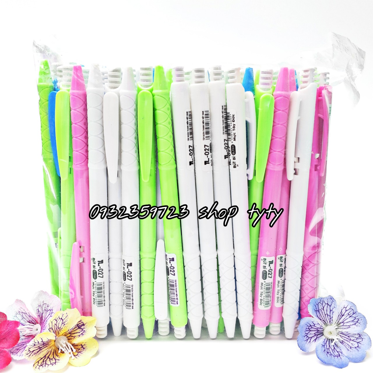 1 bịch 100 cây viết bi xanh 027ngòi 0,7mm dễ dàng sử dụng
