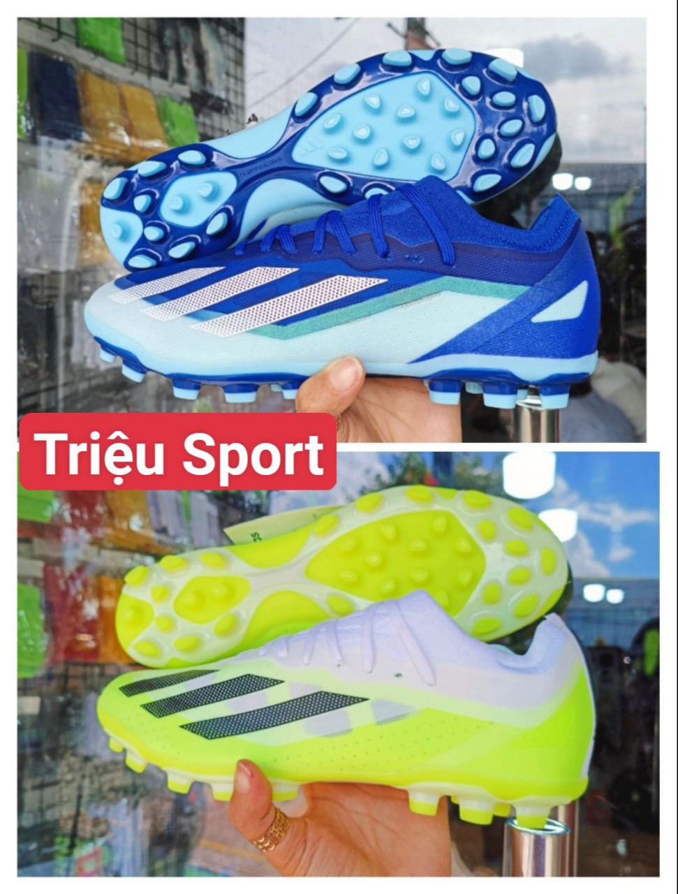 Giày đá bóng X Crazyfast.1 AG Tặng Keo dán giày +tất+hộp