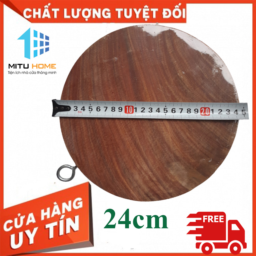 Thớt gỗ nghiến cao cấp hàng Việt Nam 24 cm - MITUHOME - Chuyên dùng để thái thực phẩm