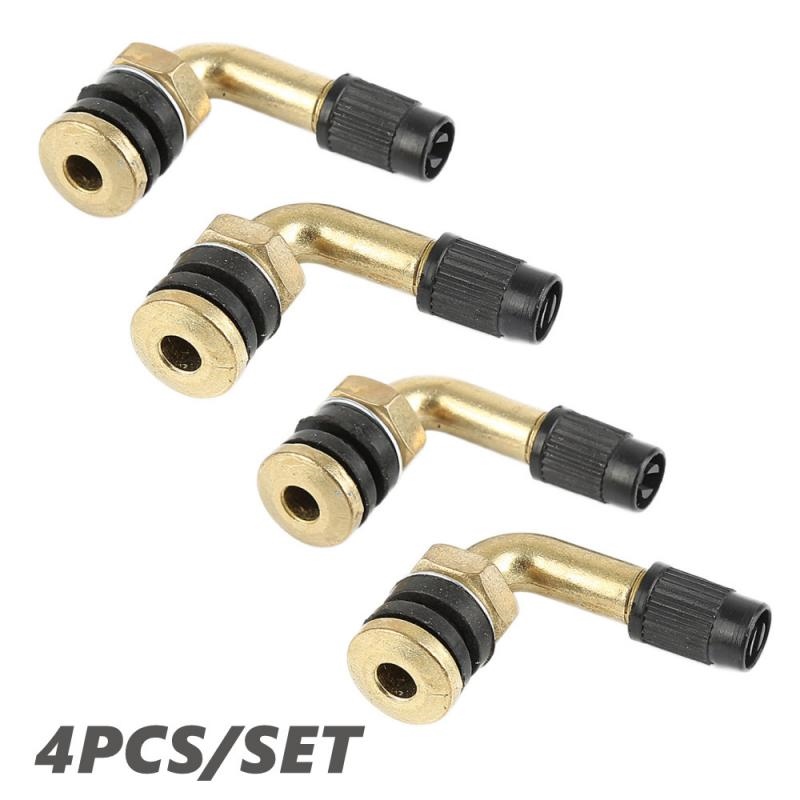 【YF】 4Pcs Car Motorcycle 90 Degree Angle Bent Valve Adapter Tyre Tube Extension For Truck Moto Wheels Tires   Parts