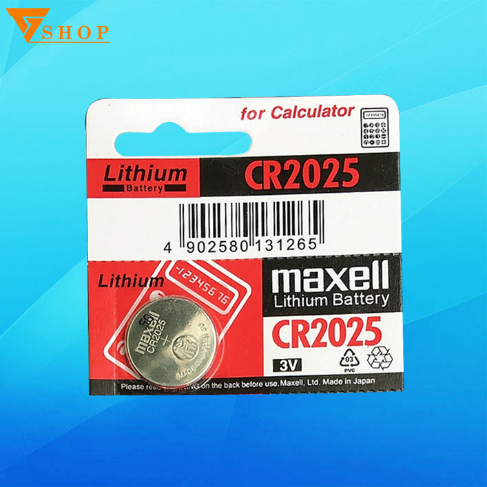 Pin cr2025 maxell lithium 1 viên 3v, pin cr 2025 lithium