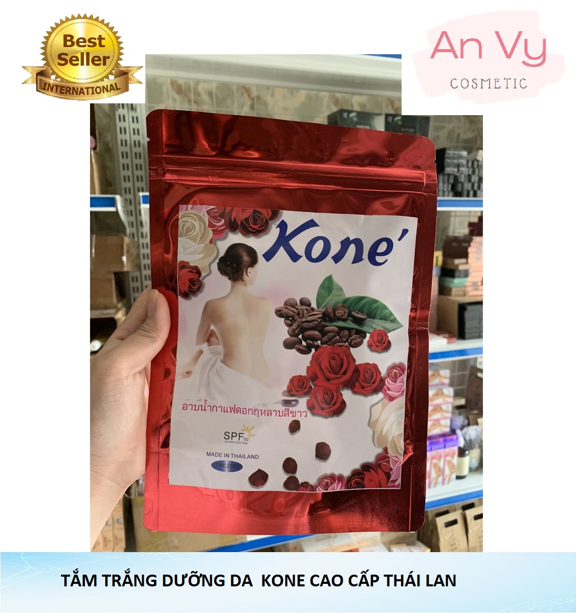 Tắm dưỡng body kone trắng hồng thái lan - mẫu mới
