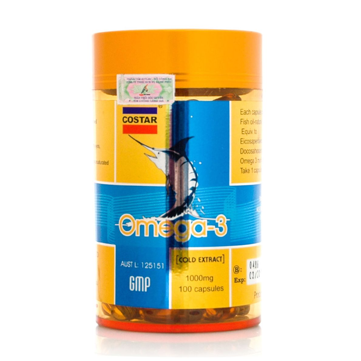 Tinh dầu cá úc omega 3 costar 1000mg 100 viên chiết xuất từ dầu cá hồi omega3