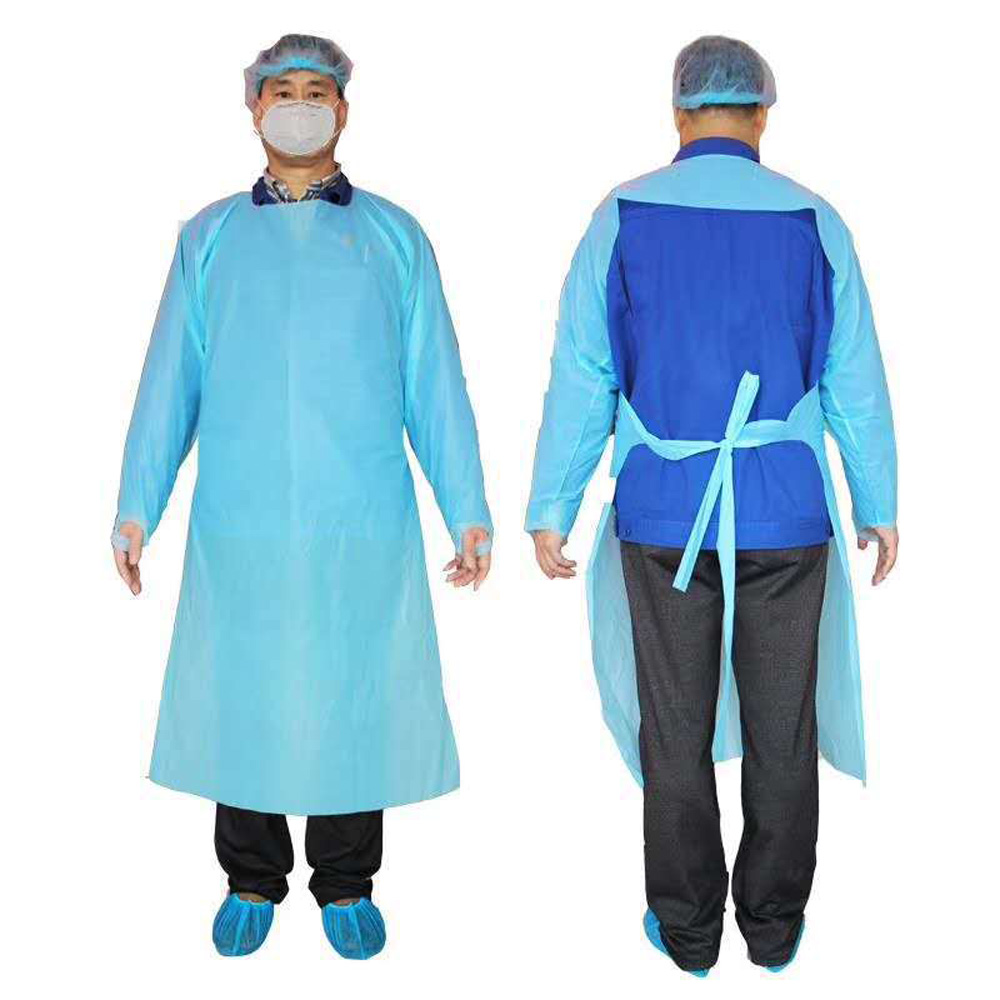 OHKJD Nhựa Chống Thấm Nước Áo Làm Việc Quần Áo Bảo Hộ Lao Động Quán Ăn Với Tay Áo Dài Bảo Vệ