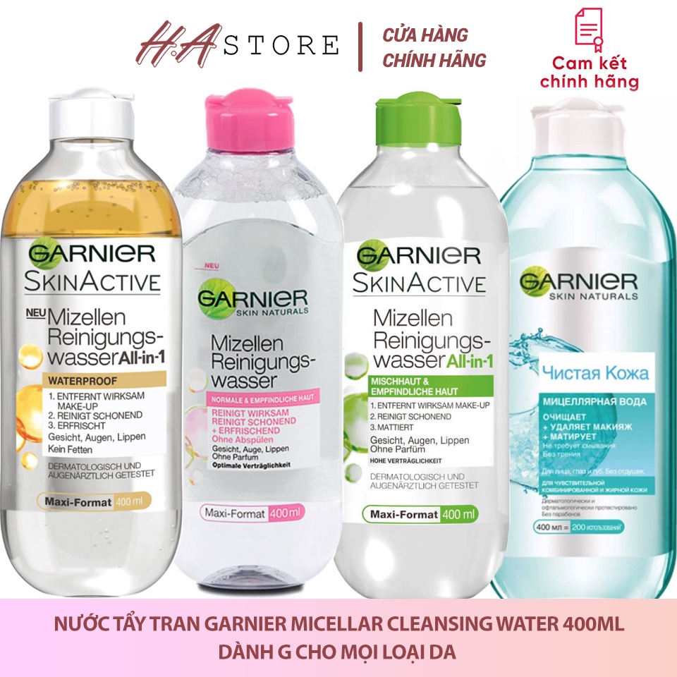 Nước Tẩy Trang Garnier Micellar Cleansing Water 400ML