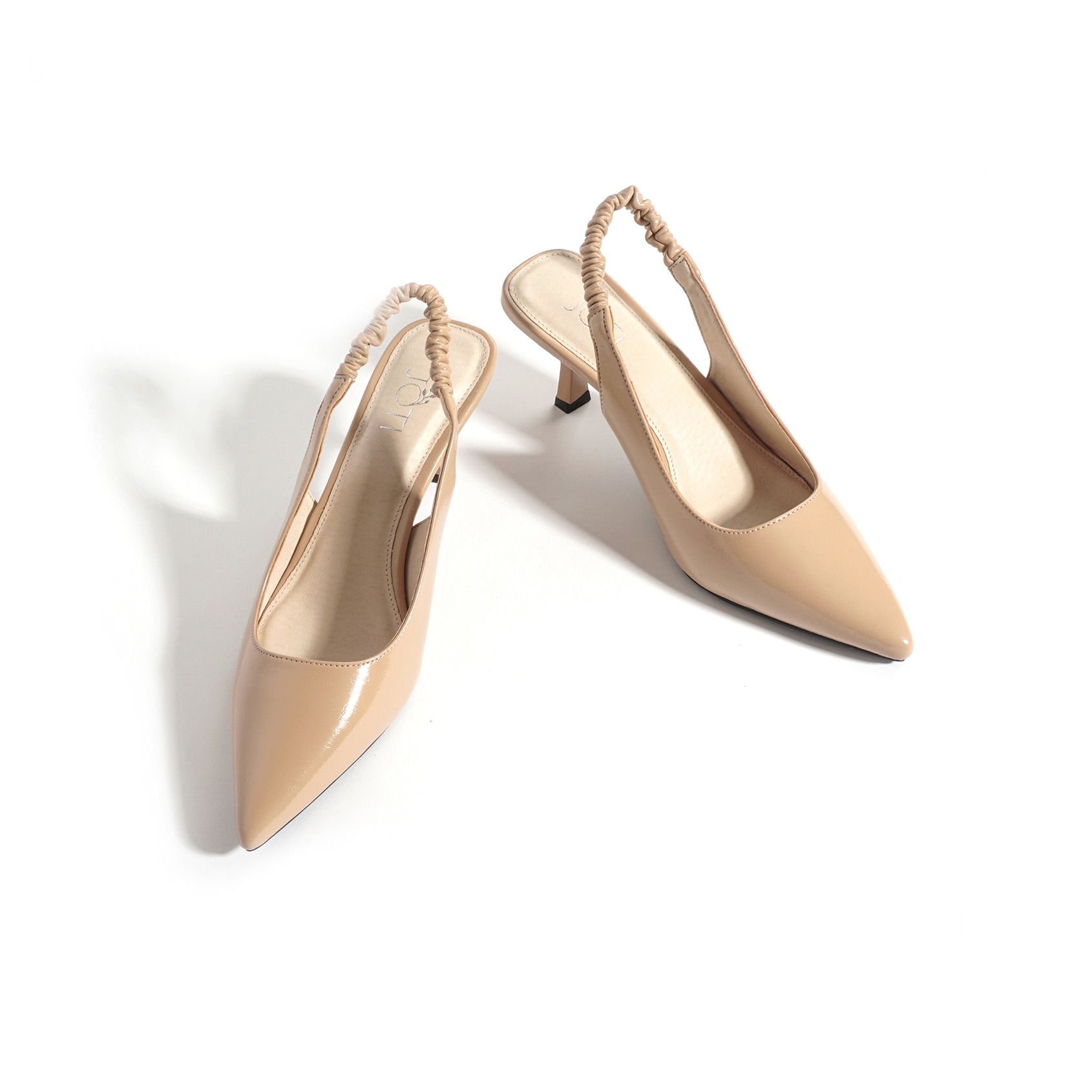 JOTI Giày Cao Gót Nữ Victor 3258VN5 2020 - Mũi Nhọn Phối Quai Thun Đế Trụ 5cm - Mang Công Sở Đi Làm Dự Tiệc