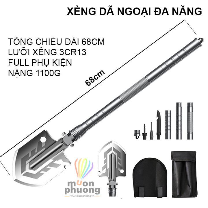 Xẻng đa năng - xẻng quân dụng dã ngoại cắm trại phượt du lịch - MUÔN PHƯƠNG SHOP