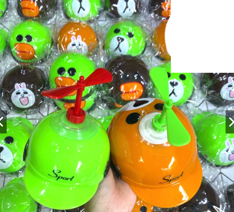 Mũ bảo hiểm chó mèo thú cưng chong chóng nhỏ lớn cún miu