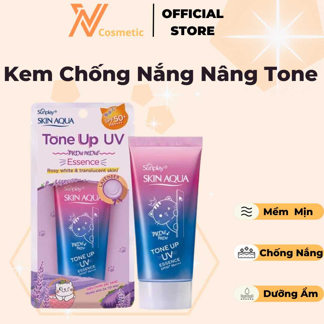 Kem chống nắng skin aqua tone up, nâng tông, trắng da, phù hợp mọi loại da nhạy cảm, da dầu, da khô và mụn, an toàn khi sử dụng