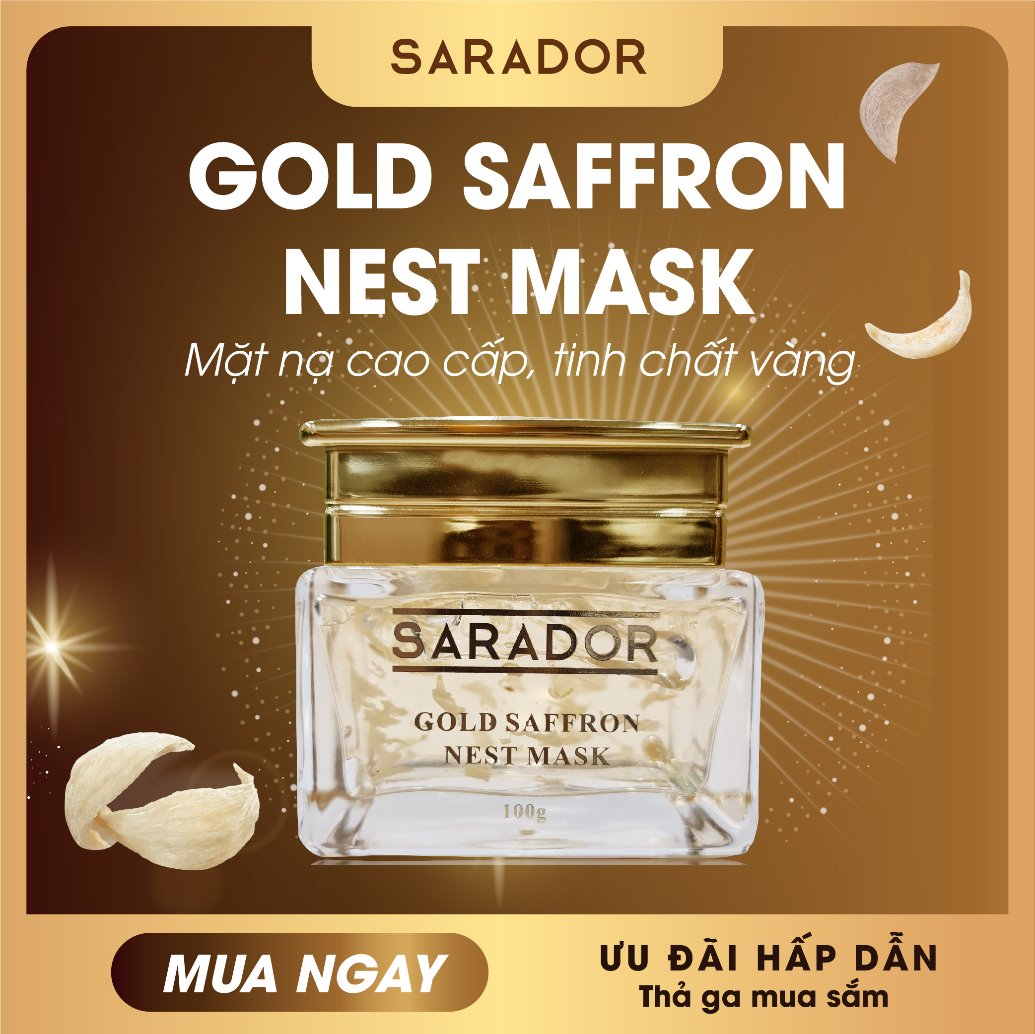 Mặt nạ cao cấp tinh chất vàng sarador