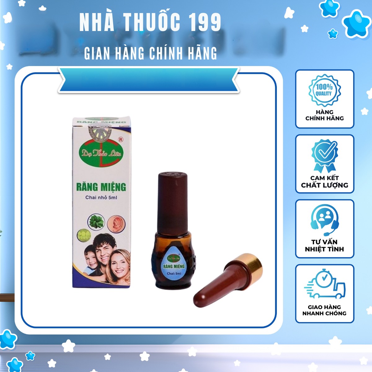 Tinh dầu răng miệng DTL, Sản phẩm hỗ trợ vấn đề về răng miệng lọ/20ml