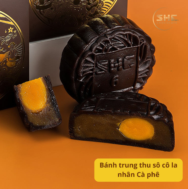 Bánh trung thu sô cô la 2023 - nhân cà phê - she chocolate - món quà sức khỏe dành tặng người thân - trung thu 2023