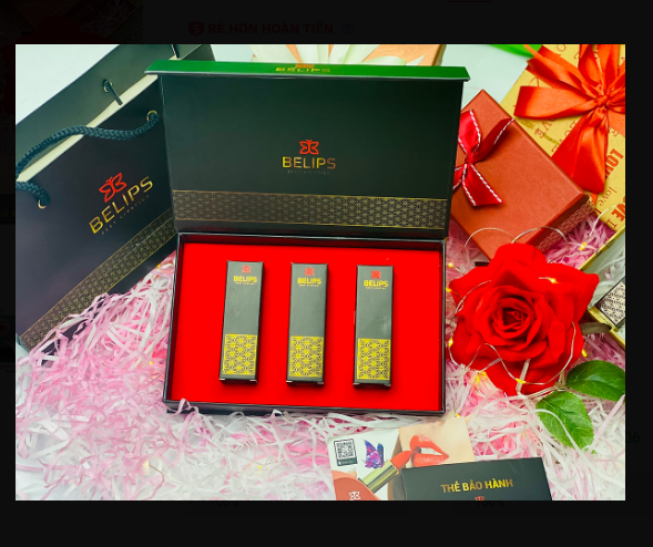 Set son Belips 3 thỏi - Bộ quà tặng yêu thương - Son môi 100% thành phần tự nhiên, không chứa chì, bà bầu cũng dùng được