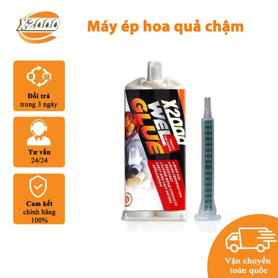 Keo hàn X2000 gắn sắt thép đa năng siêu bền Nhật Bản, keo hàn X2000 chịu nhiệt chịu va chạm tác động mạnh