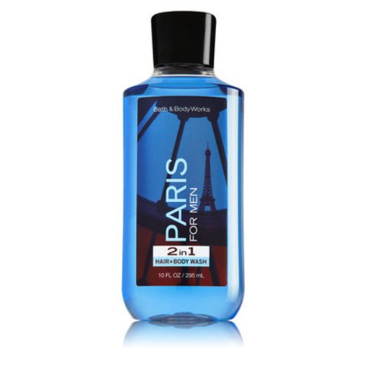 Dầu gội & gel tắm nam bath & body works paris blue 2in1 hair+body wash 295ml