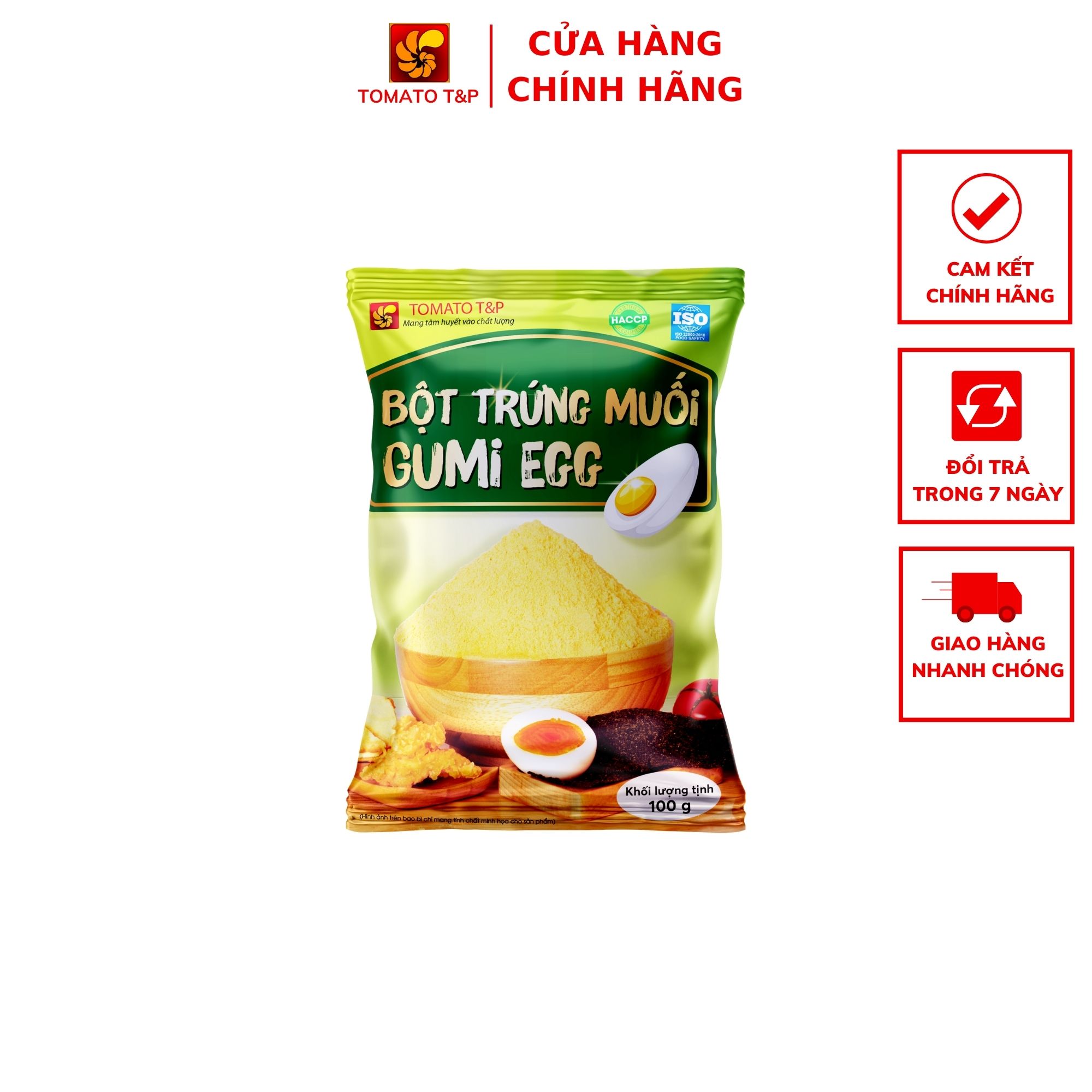 [HCM]Bột trứng muối Gumi Egg - Gói 100g - Tomato T&P