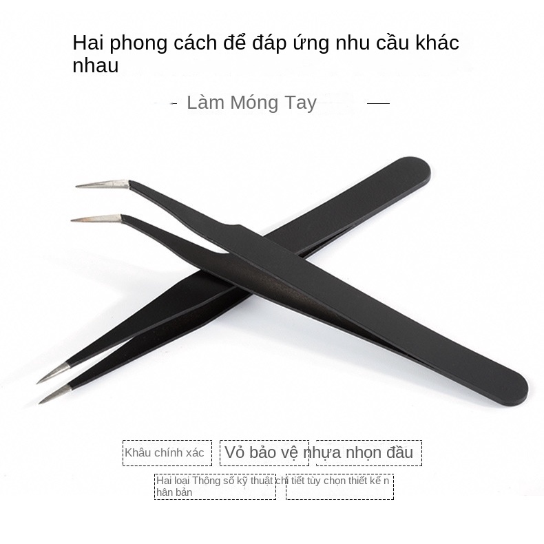 Nhíp gắp đá, nhíp gắp mi giả, gắp sticker nail - nhíp sắp chuyên dụng ngành nail