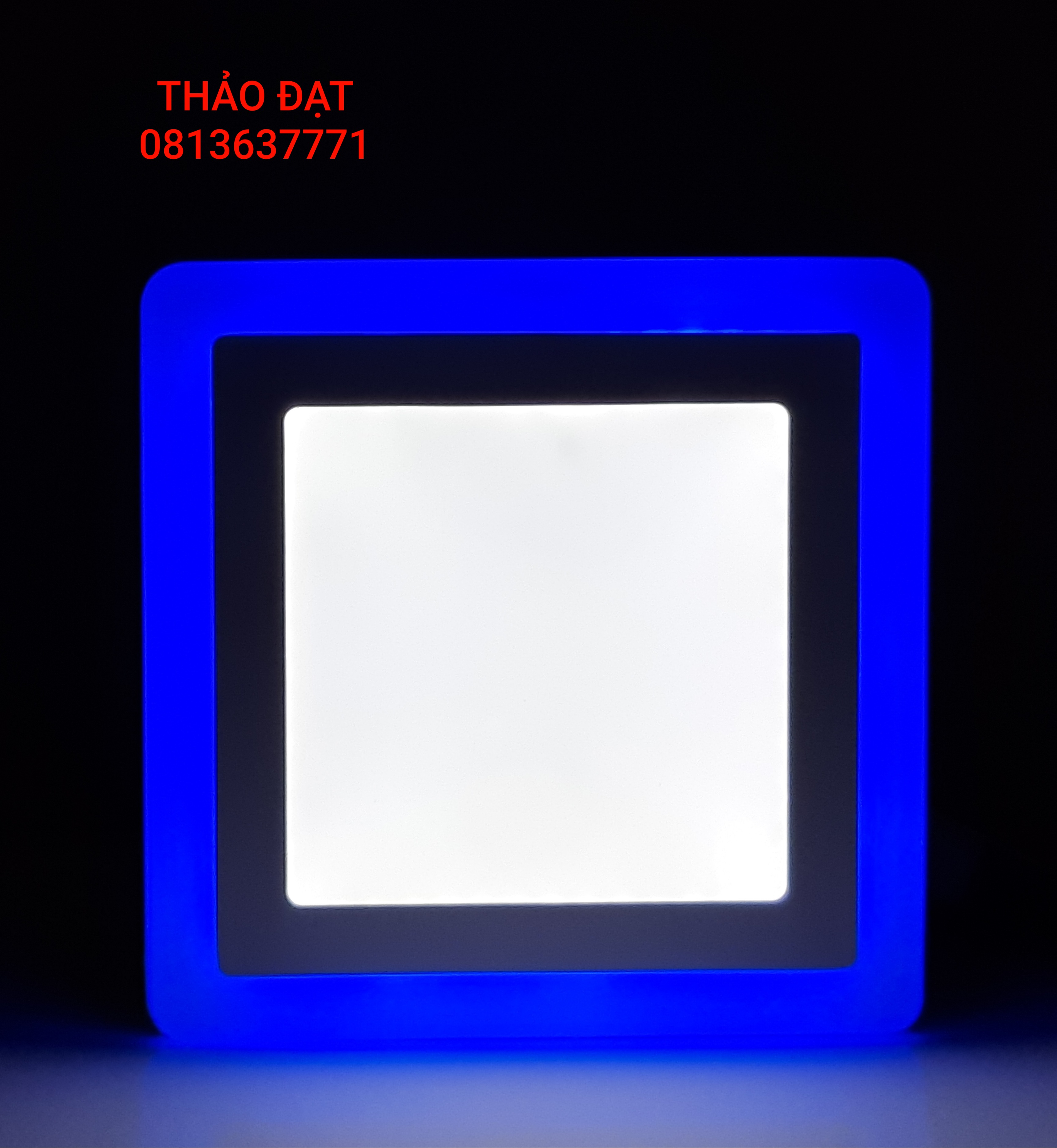 ĐÈN LED ỐP TRẦN VUÔNG - 3 CHẾ ĐỘ MÀU 12W+4W