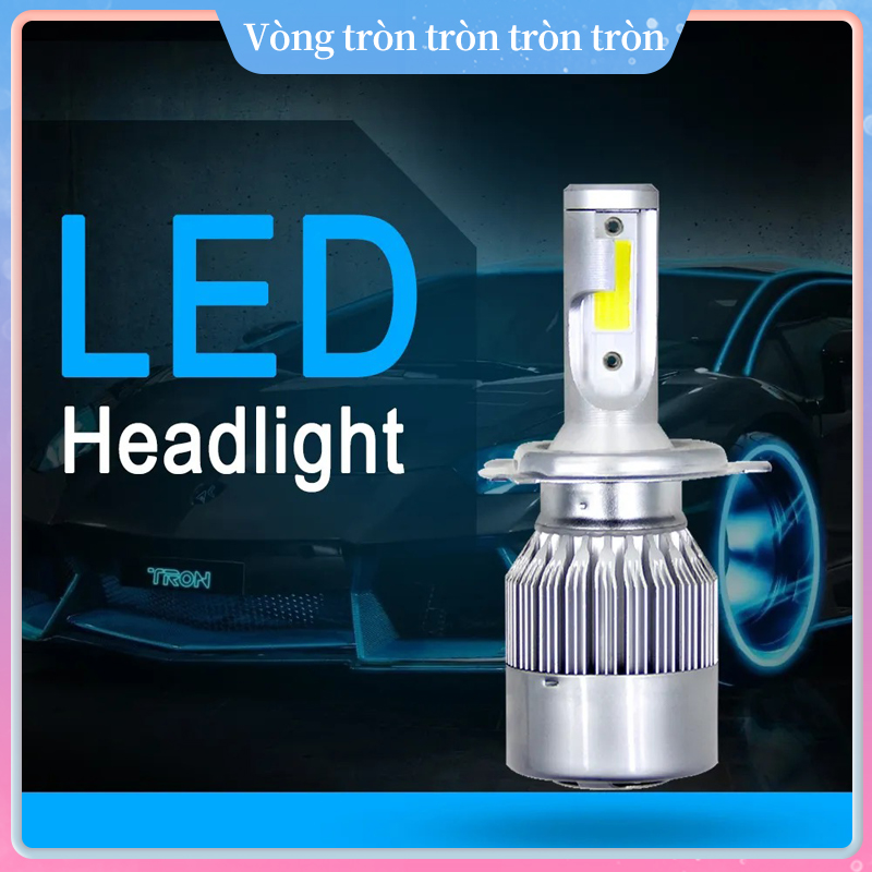 Bộ 2 gói C6 Led đèn Đèn xe ô tô đèn đau LED đèn đầu siêu sáng đèn cốt đèn đầu cao H4 H11