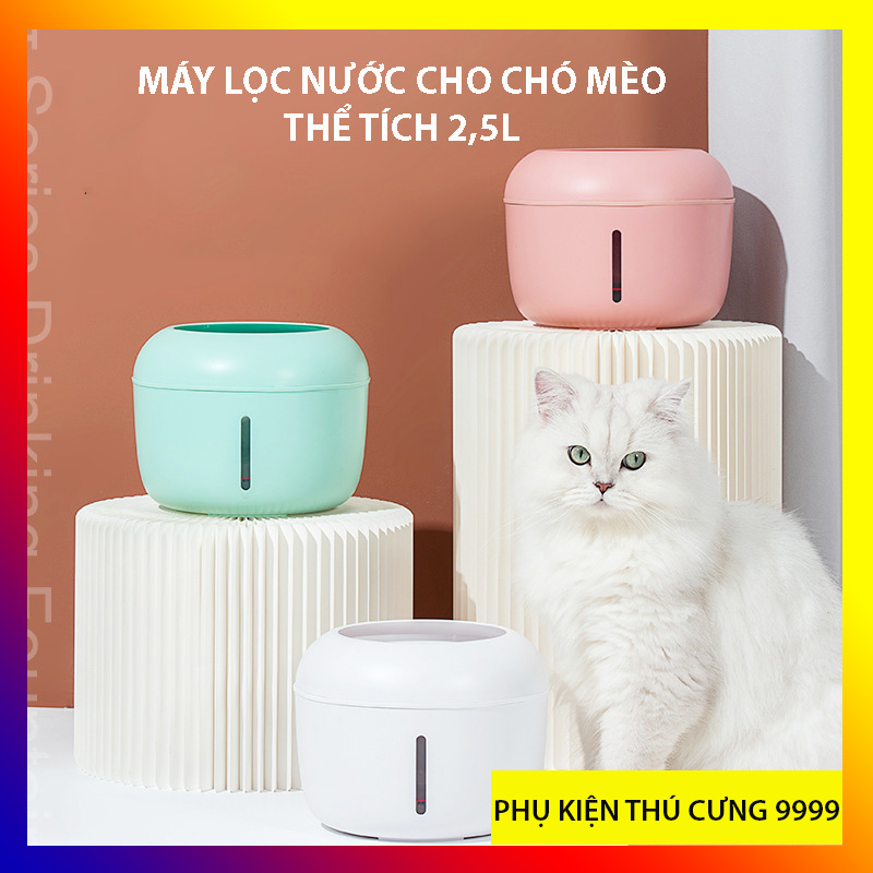 Máy lọc nước thông minh cho chó mèo - Tặng kèm màng lọc