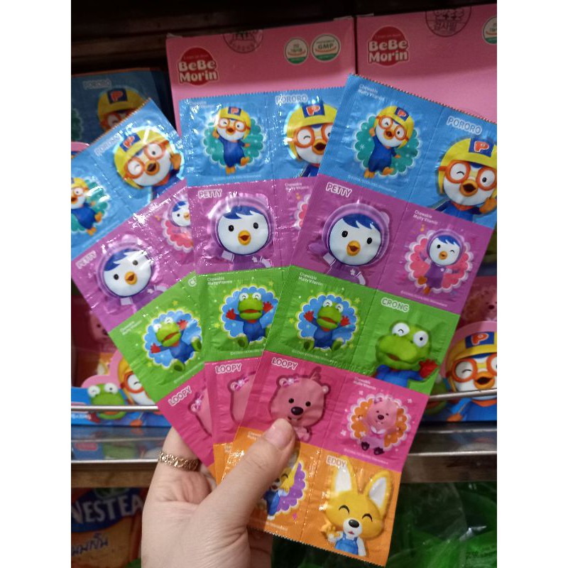 Kẹo Multi- Vitamin C & D Pororo Vị Đào Hàn Quốc 12Gr 550026