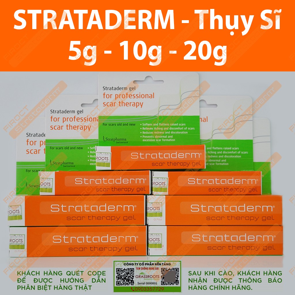 [HCM] Gel phục hồi và cải thiện sẹo Strataderm - Stratpharma Thụy Sĩ