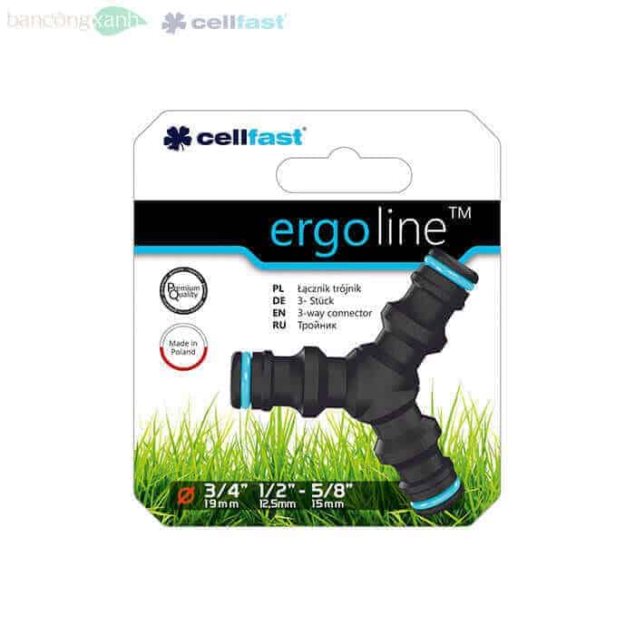 Cút nối ống chạc 3 cao cấp Cellfast Ergo 53-205 - ban công xanh