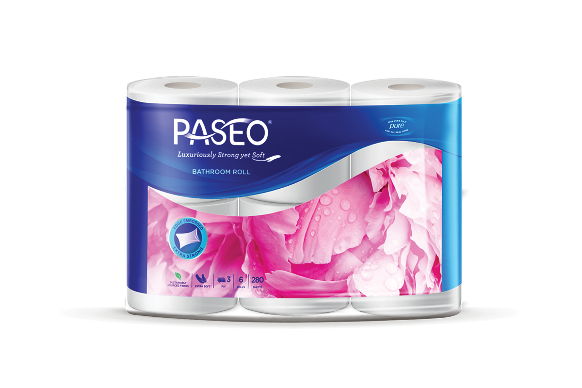 Giấy vệ sinh cao cấp Paseo 6 cuộn 3 lớp siêu mềm mịn