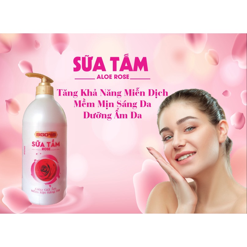 Sữa tắm SGO48 sữa tắm aloe giúp giữ ẩm mềm mịn sáng da