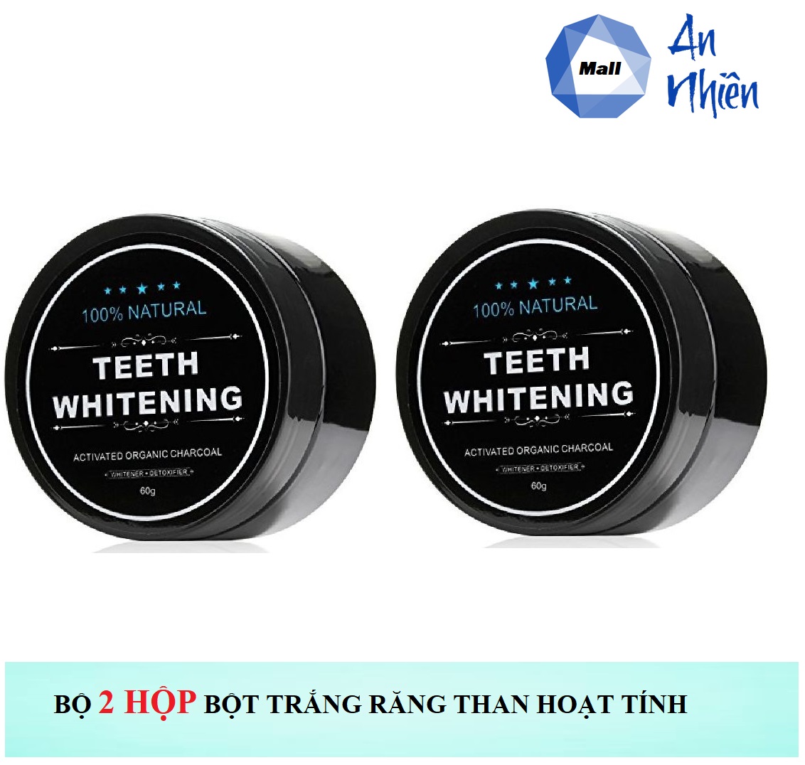Bộ 2 Hộp Bột Trắng Răng Than Tre Hoạt Tính Teeth Whitening
