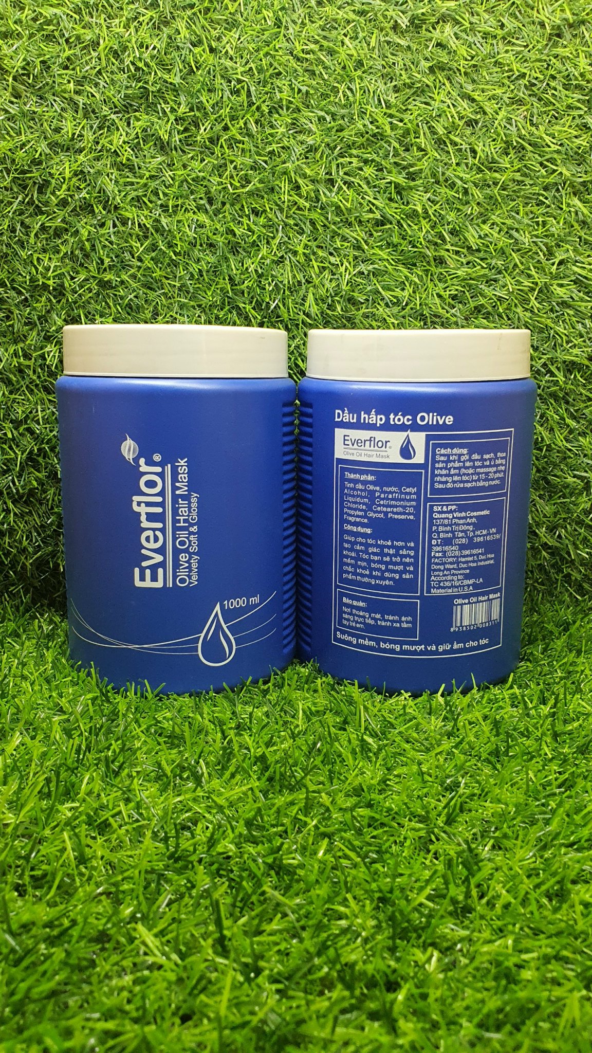 Kem ủ tóc Olive Everflor 1000ml hủ xanh