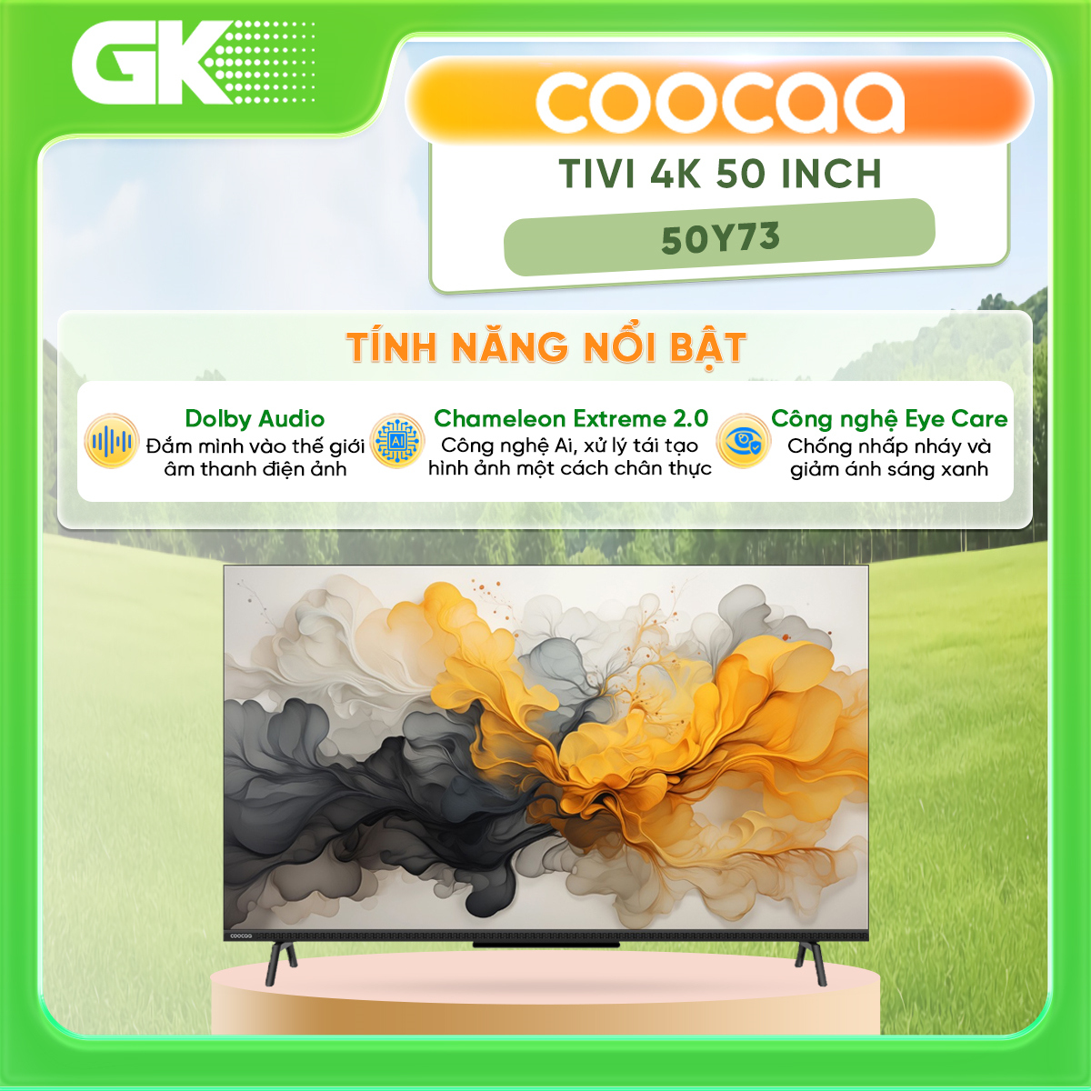 Google Tivi 50 Inch 50Y73 - 55 Inch 55Y73 - 65 Inch 65Y73 - 85 Inch 85Y73 Coocaa 4K - GIAO TOÀN QUỐC