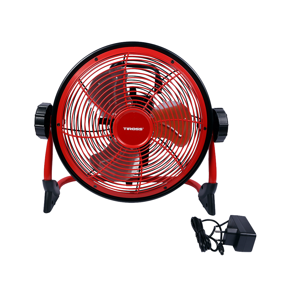 Quạt sạc tích điện tiross ts9171, chống nước, động cơ dc tiết kiệm, công suất 10w, thời gian sạc 3h