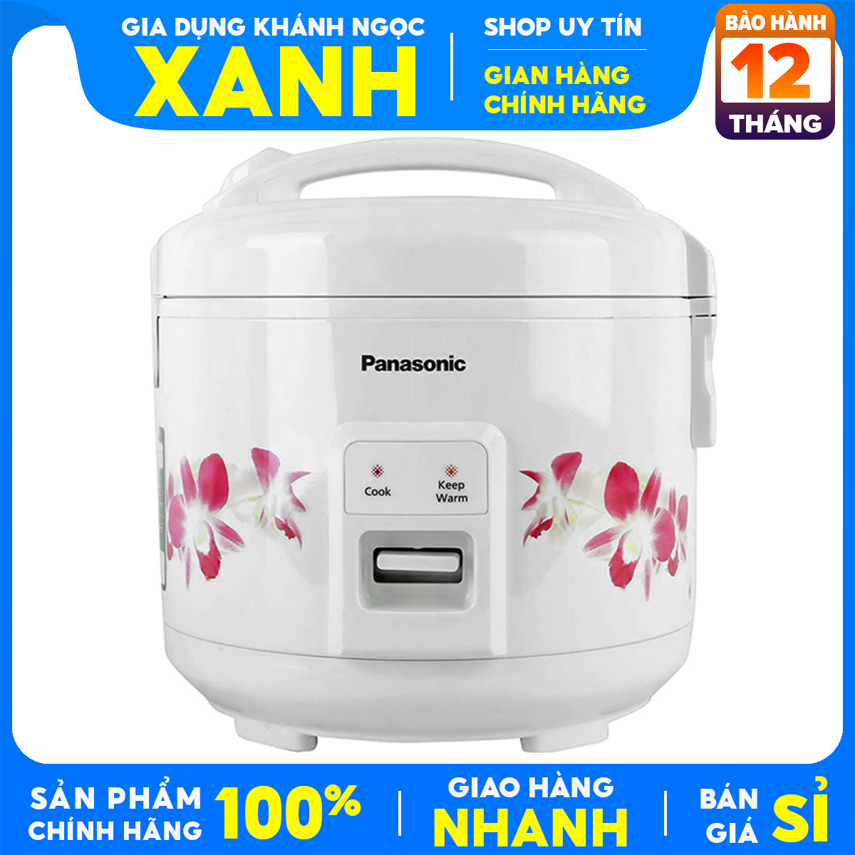 Nồi cơm điện panasonic 1.8 lít sr-mvn187hra hàng trưng bày- chính hãng- số người ăn 4 - 6 người, công nghệ 2d, 650 w bảo hành 12 tháng