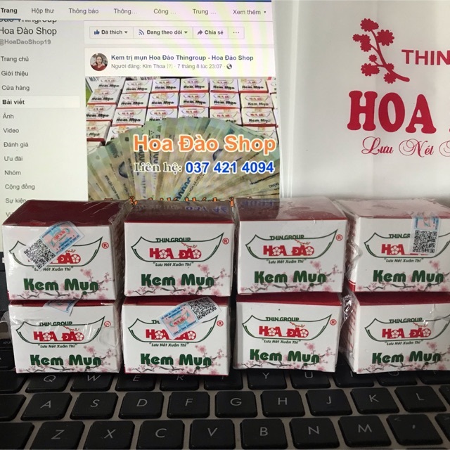 Combo 5 Hộp Kem Mụn Hoa Đào chính hãng sỉ giá tốt
