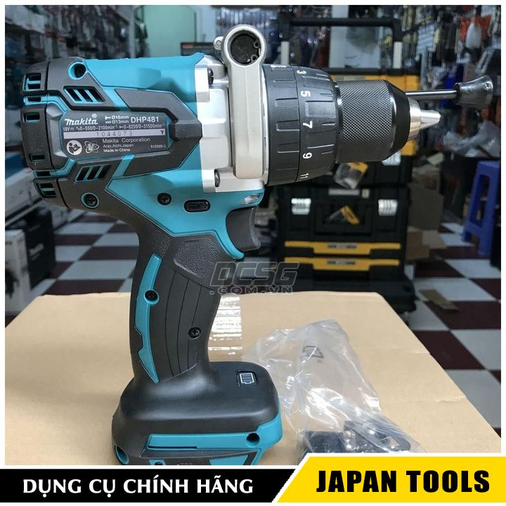 Máy khoan búa vặn vít 13/76/16mm dùng pin 18v makita dhp481z | japan tools