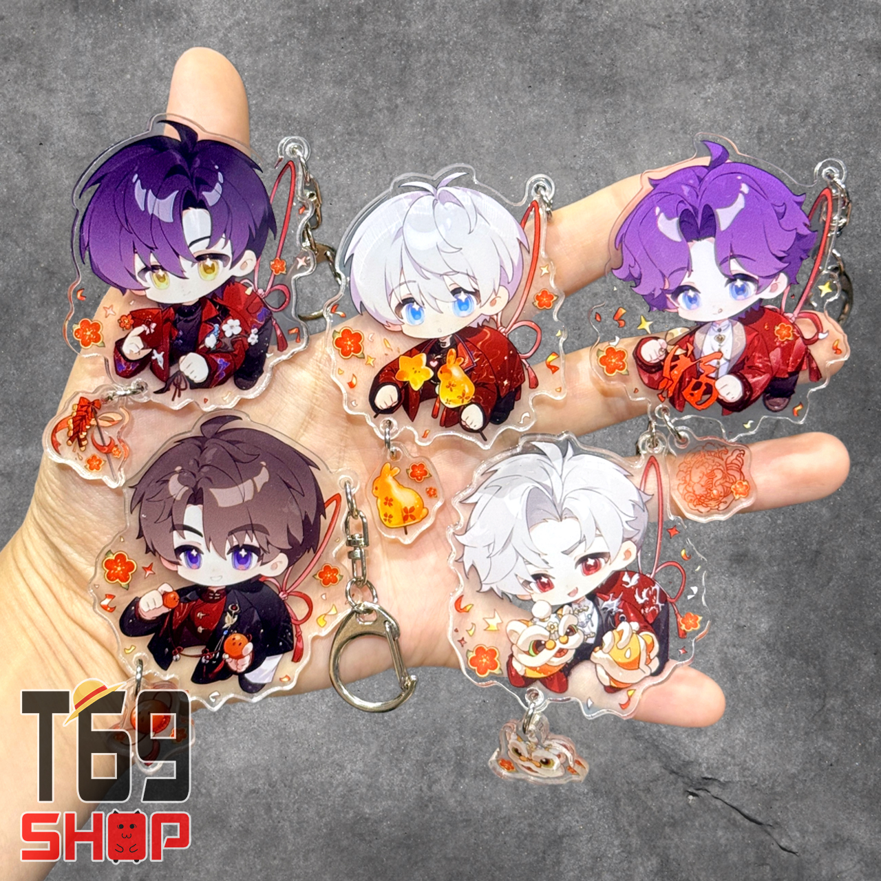 Móc khóa mica game Love and Deepspace - Cute ver (Loại cao cấp - Hình in ép giữa 2 mặt mica) [T69 Shop]