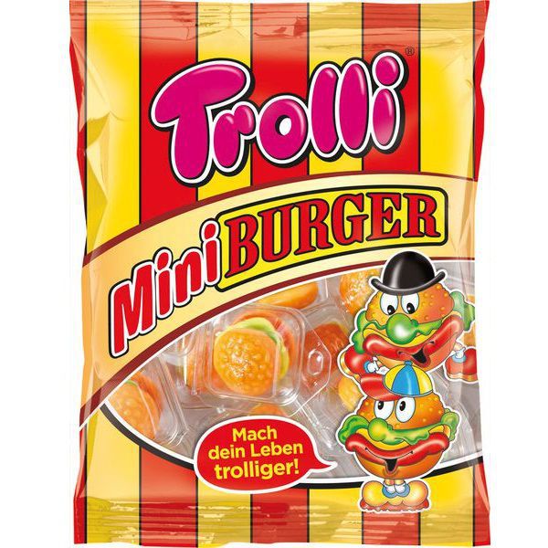 Kẹo dẻo Trolli Burger mini – gói 170gr