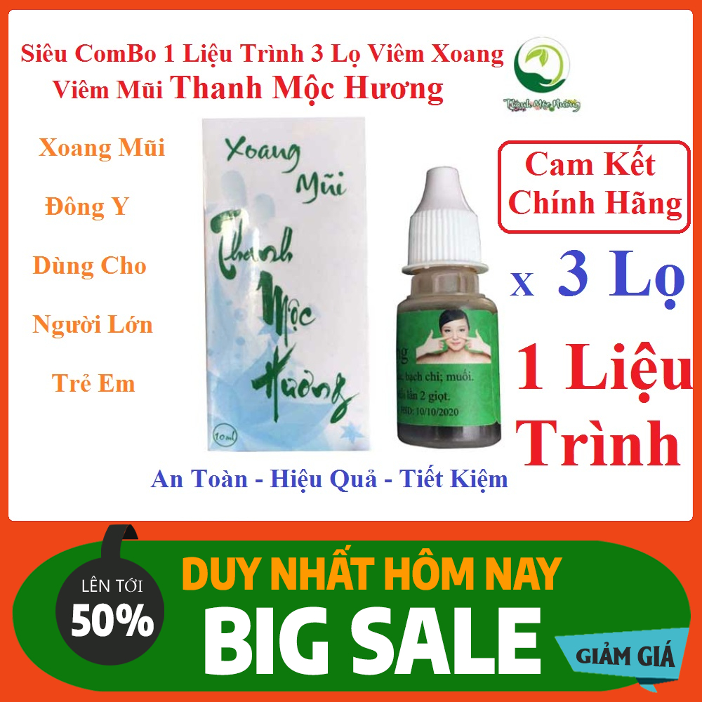 Set 3 Lọ 1 Liệu Trình Thảo Dược Xoang Mũi Thanh Mộc Hương Dùng Cho Cả Trẻ Em và Người Lớn [ Viêm Xoang , Viêm Mũi Dị Ứng ] [ Hàng Công Ty Video Ảnh Thật Công Dụng Sản Phẩm ]