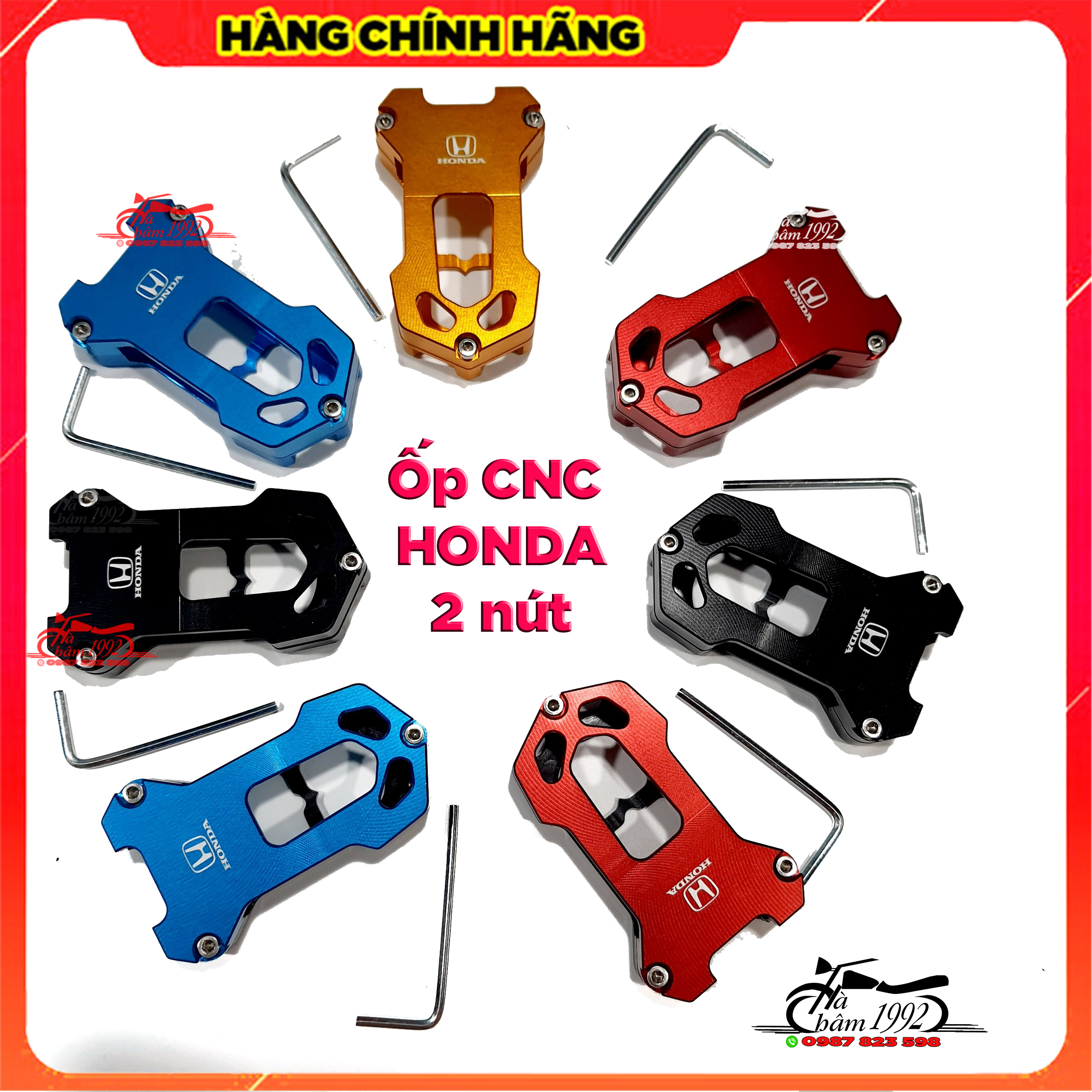 Ốp Chìa Khóa CNC Smartkey Honda LEAD, AB, VISION, (VARIO 2 nút); Ốp Chìa Khóa Smartkey Lead, AB, Vision; Ốp Chìa Khóa Smartkey