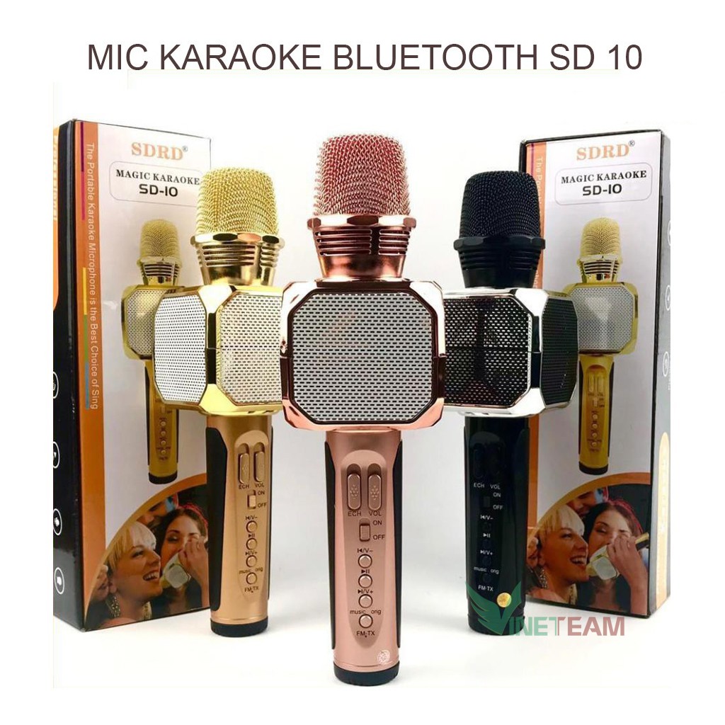 Mic sd10 mic sd-10 míc hát karaoke bluetooth sd-10 siêu phẩm âm vang - ấm thiết kế đẹp mắt hiện đại nơi bán mic sd10 giá rẻ uy tín chất lượng nhất. bảo hành 12 tháng . lỗi 1 đổi 1.