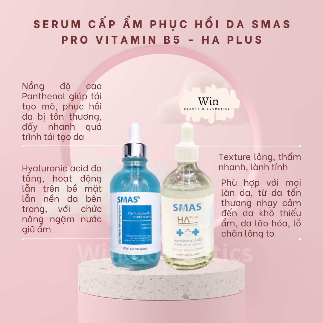 Tinh chất serum smas b5 phục hồi da ha cấp ẩm chuyên sâu 120ml
