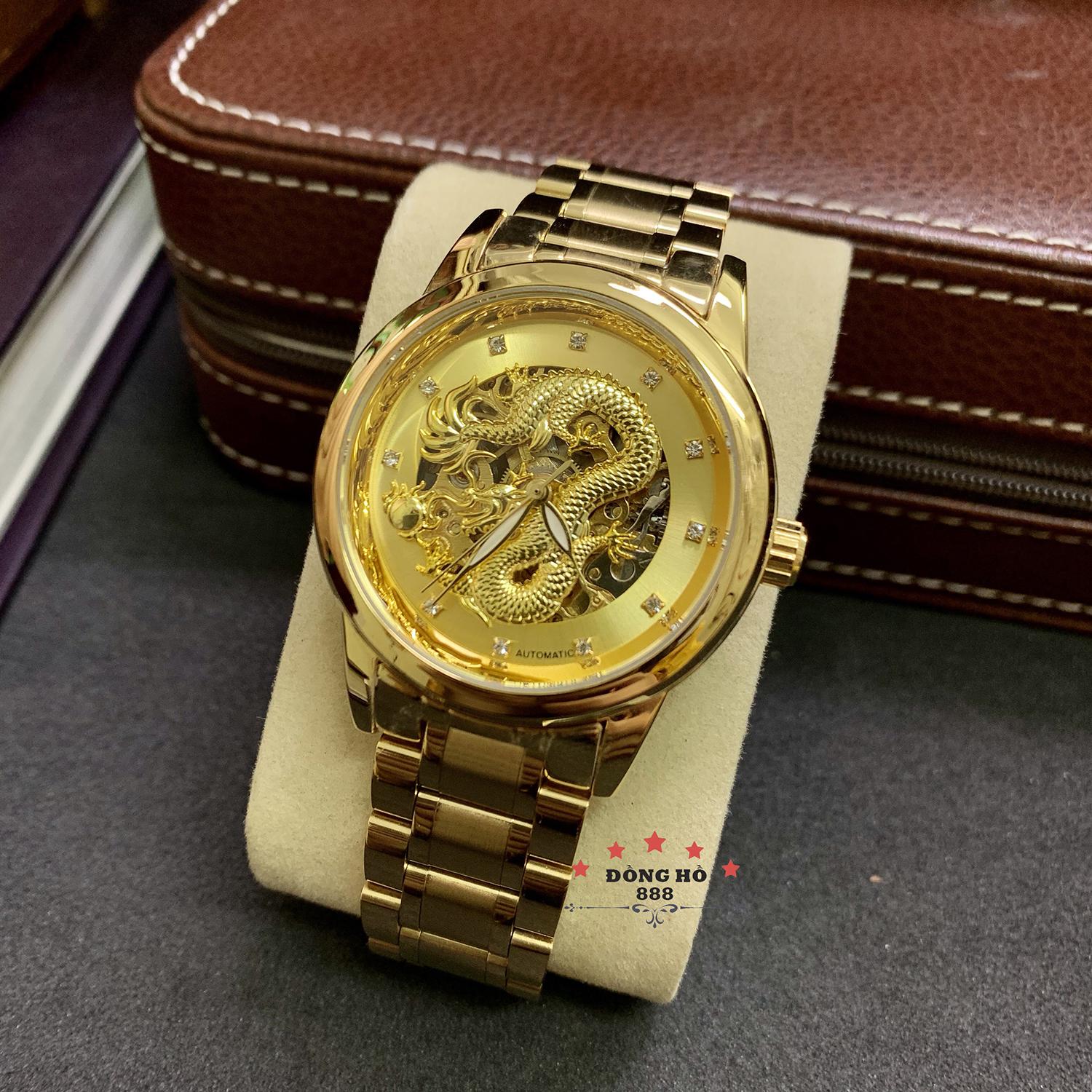 ĐỒNG HỒ CƠ nam TEVISE AUTOMATIC Đồng Hồ Doanh Nhân Cao Cấp 3D Rồng Vàng Nam Đồng Hồ Cơ Tự Động Dây Dạ Quang Retro Nam Phong Cách của Thời Trang Đồng Hồ 9006 - Full Vàng ( Sản phẩm shop Tự Chụp ) No Ratings