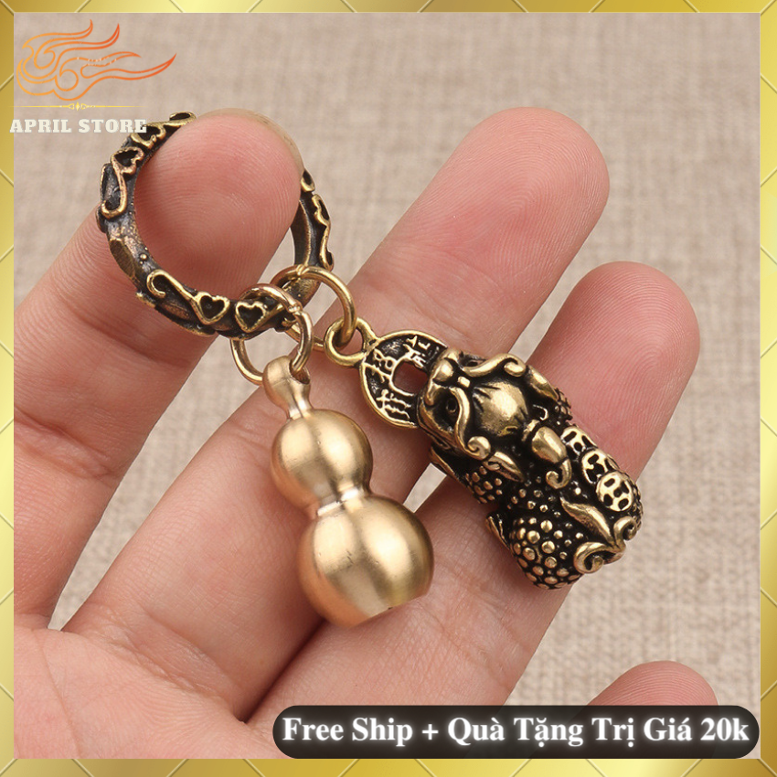 [Đồng Thau]Móc Khóa Đồng (HL09)-Tỳ Hưu-Bầu Rắn-Túi Tiền-Vòng Thiên Thần-Treo Thắt Lưng Phong Thủy Thu Hút Tài Lộc May Mắn