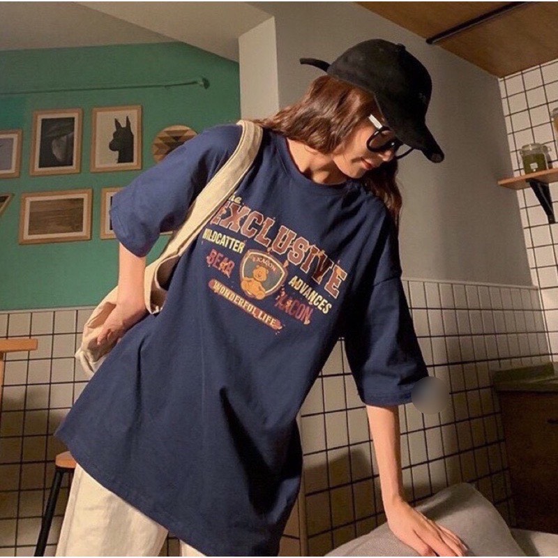 Áo thun Nam Nữ EXCL tay lỡ form rộng Unisex Ullzang