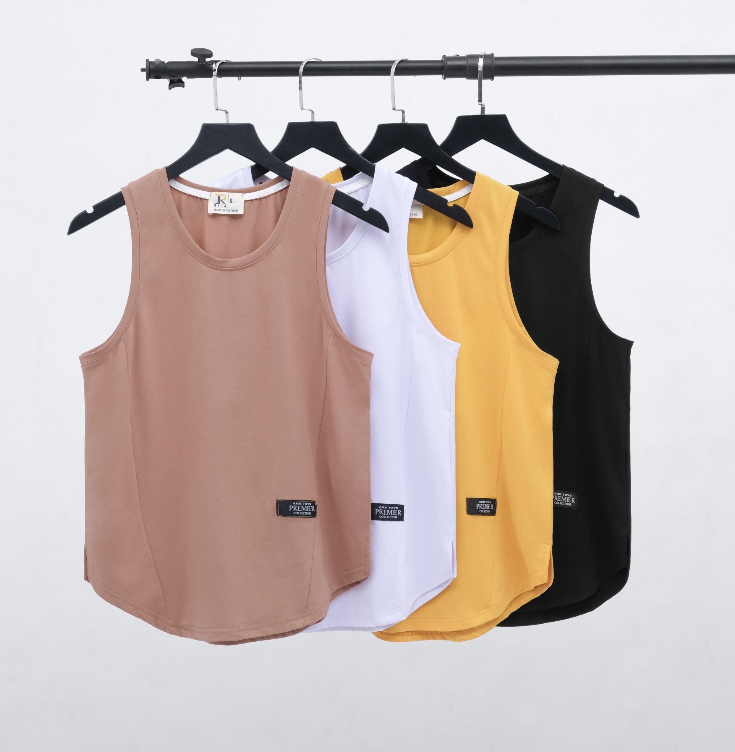 Áo tanktop nam, áo thun ba lỗ RILA cổ tròn, chất liệu single cotton thoáng mát BL005