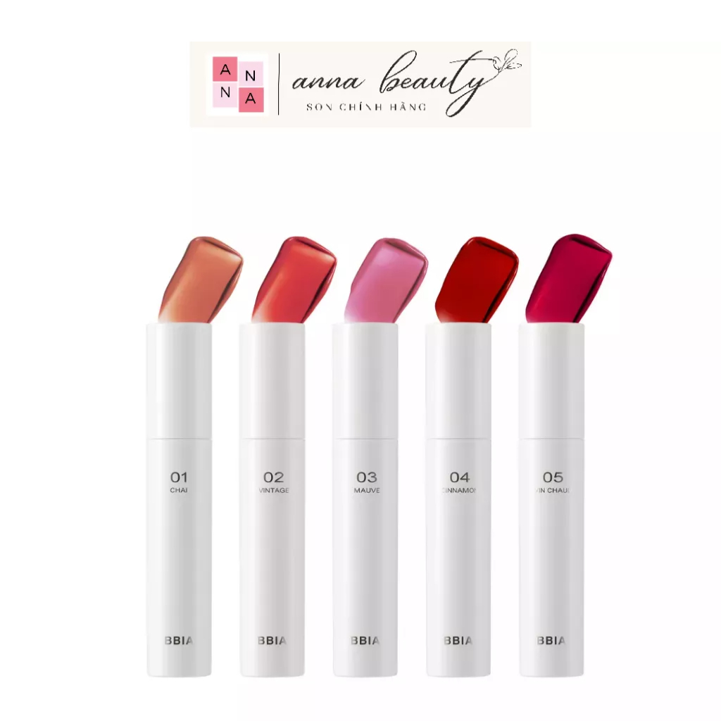 Son tint bóng bbia glow lip tint 01 02 03 04 3.2g